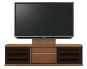 テレビボード（ローボード）、テレビボード（壁掛けパネルセット）(幅190cm・ウォールナット)