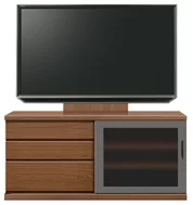 テレビボード（ローボード）、テレビボード（壁掛けパネルセット）(幅140cm/ウォールナット)