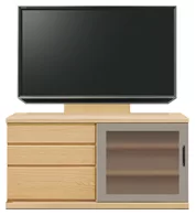 テレビボード（ローボード）、テレビボード（壁掛けパネルセット）(幅130cm/メイプル)