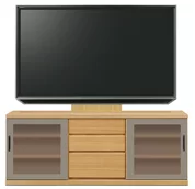 テレビボード（ローボード）、テレビボード（壁掛けパネルセット）(幅170cm/オークナチュラル)