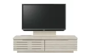 テレビボード（ローボード）、テレビボード（壁掛けパネルセット）(幅120cm・オークホワイト)