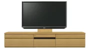 テレビボード（ローボード）、テレビボード（壁掛けパネルセット）(幅220cm・オークナチュラル)